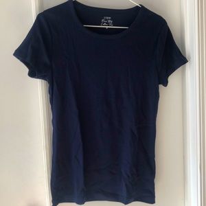 Navy J. Crew ribbed short sleeve t-shirt